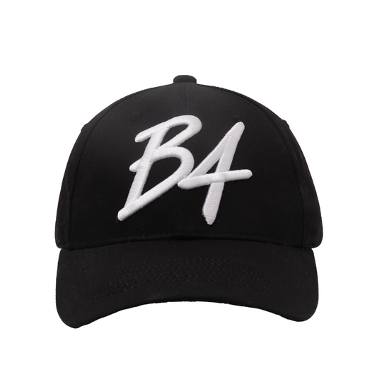 B4 Signature Cap - Black cotton with 3D embroidered Logo