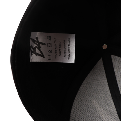 B4 Signature Cap - Black cotton with 3D embroidered Logo
