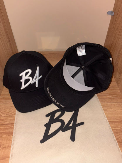 B4 Signature Cap - Black cotton with 3D embroidered Logo