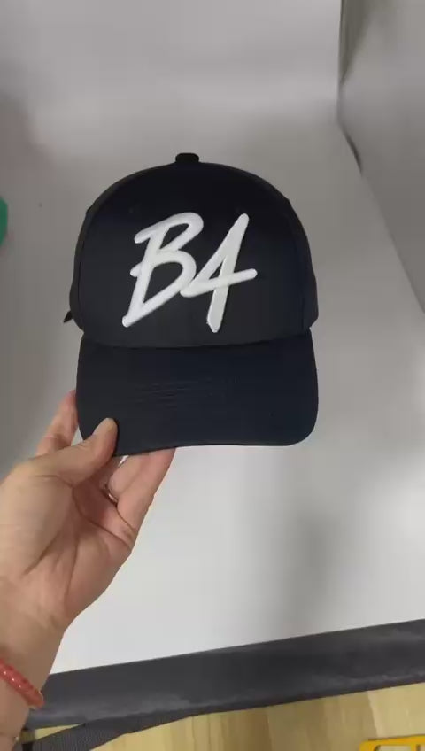 B4 Signature Cap - Black cotton with 3D embroidered Logo